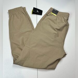 Al1ve Joggers Fit Men’s Medium Brown/Tan Performance Pants Lightweight Qwick-dry